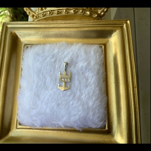Kay Jewelers Jewelry 4k White Gold Crown And Anchor Pendant Poshmark